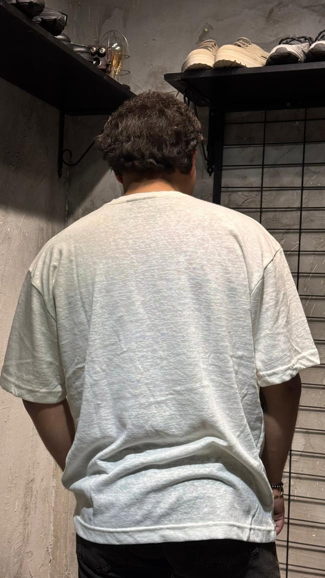 Robot Baskılı Beyaz Oversize T-shirt