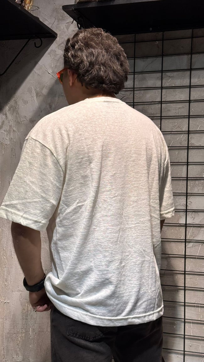 Robot Baskılı Beyaz Oversize T-shirt