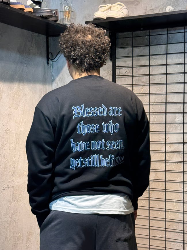 Sırt Nakışlı Oversize Siyah Hoodie