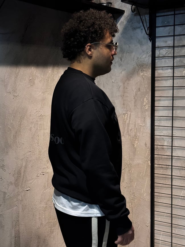 Where Are We Going ? Baskılı Siyah Sweatshirt