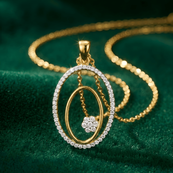 ARYNA Taşlı Oval Kadın Kolye – 925 Ayar Gümüş 