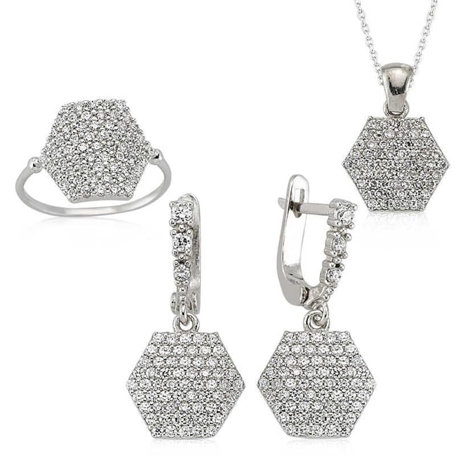 Gümüş Altıgen Bayan Set