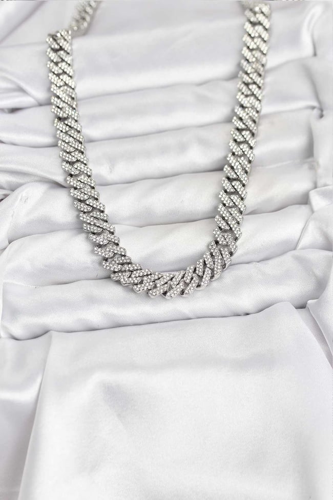 Pirinç Cuba Chain Gurmet Model Kolye