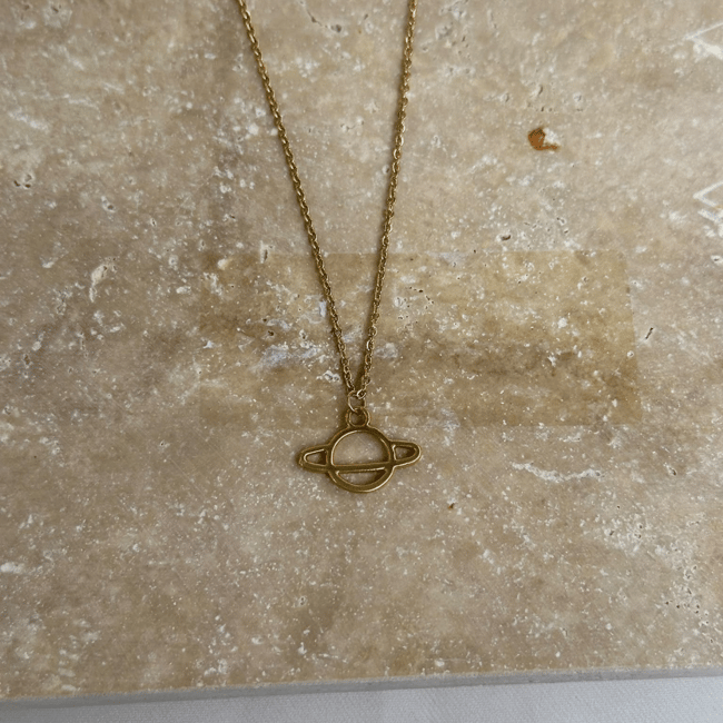 Gezegen Minimal Gold Kolye