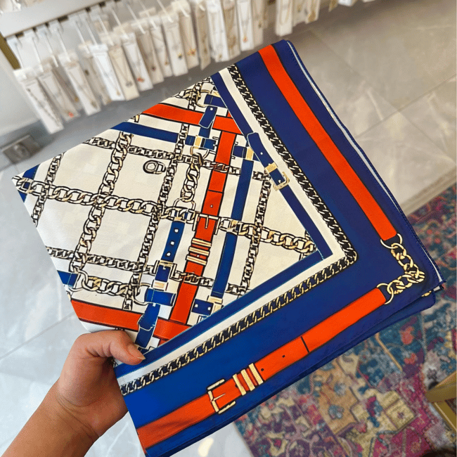 Luxe Chain 60X60 İpeksi Fular