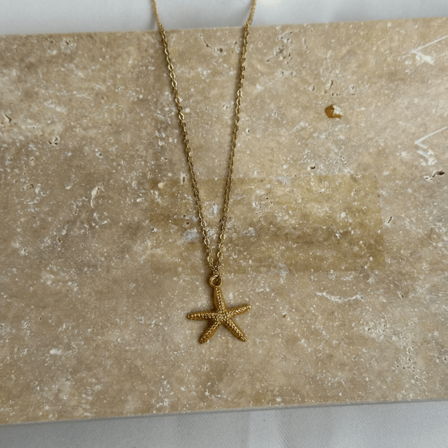 Minimal Deniz Yıldızı Gold Kolye