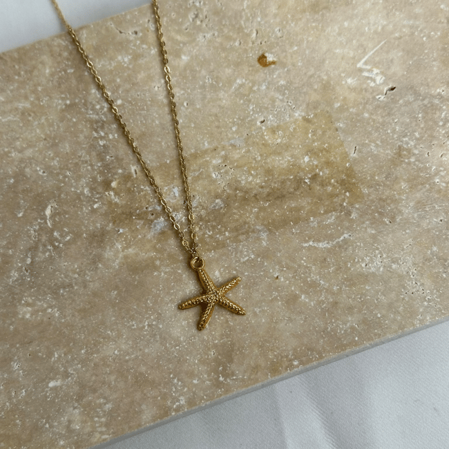 Minimal Deniz Yıldızı Gold Kolye