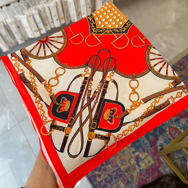 Royal Kırmızı 60X60 İpeksi Fular