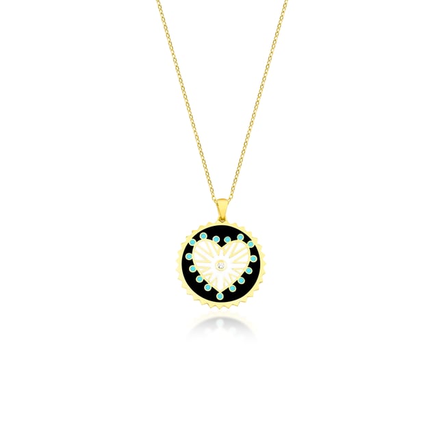 Amour Madalyon Black Kolye