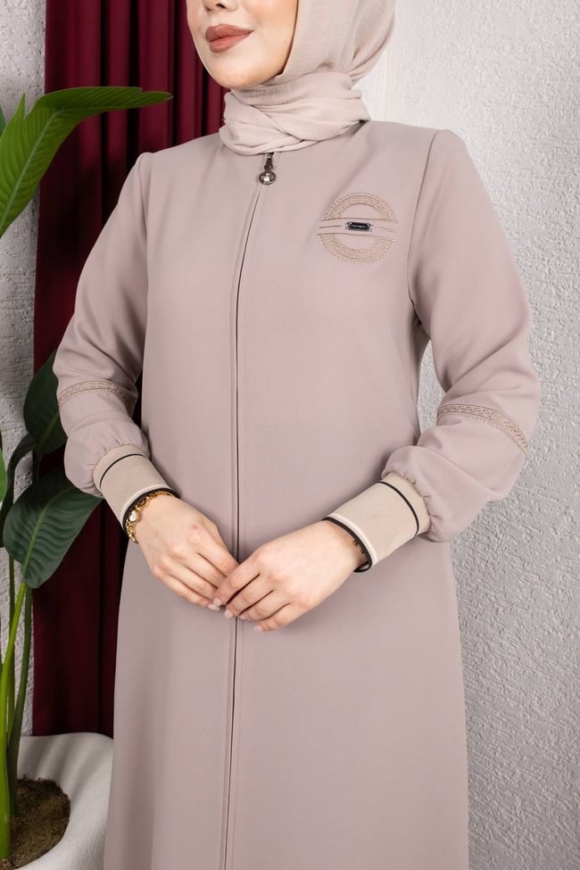 Sade ve Şık Günlük Ferace 2275 Bej