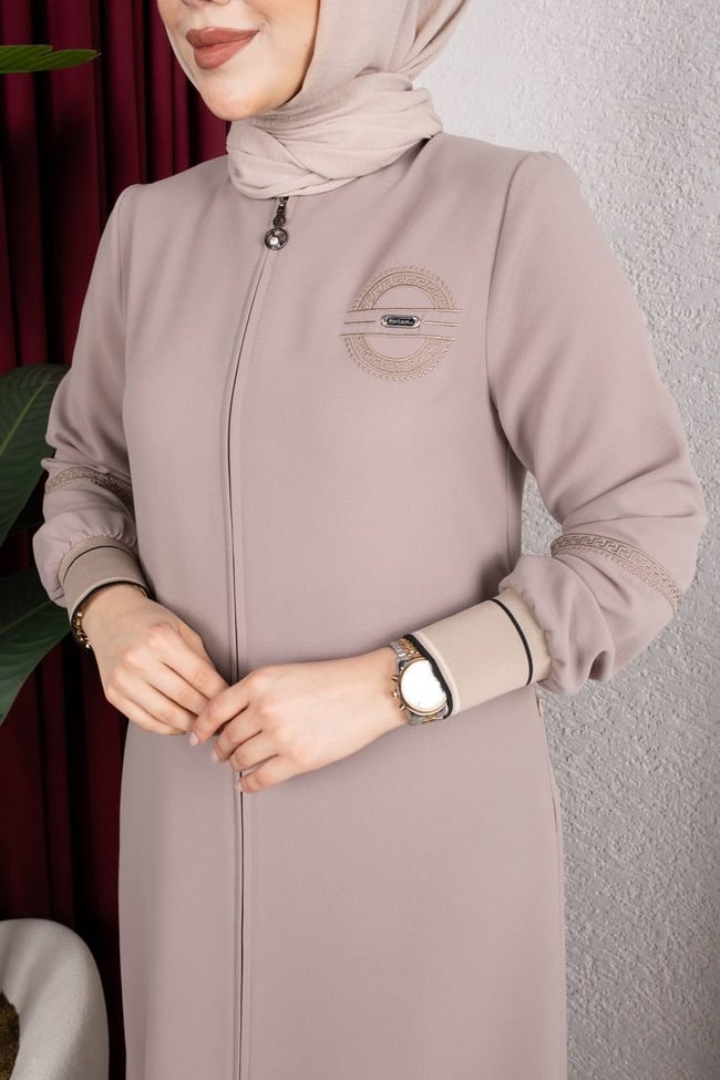 Sade ve Şık Günlük Ferace 2275 Bej
