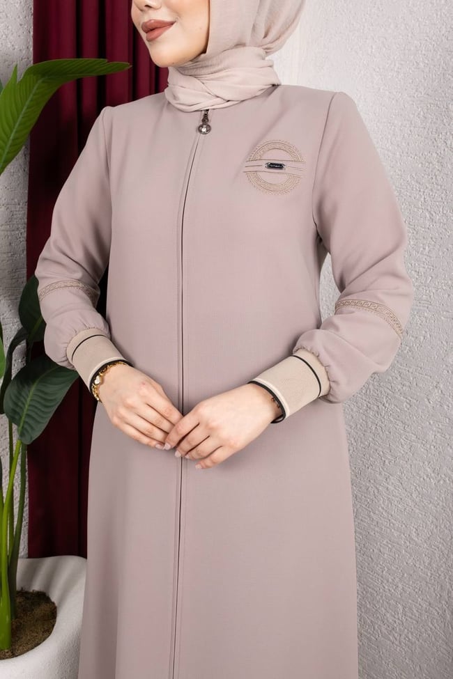 Sade ve Şık Günlük Ferace 2275 Bej