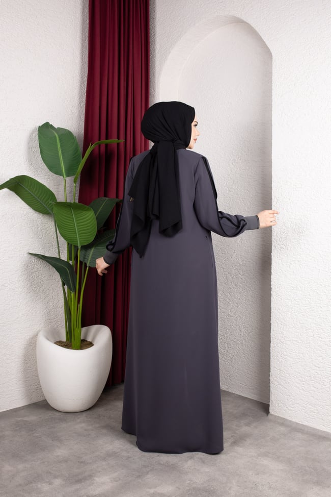 Zara Krep Kumaş 2333 | Koyu Gri