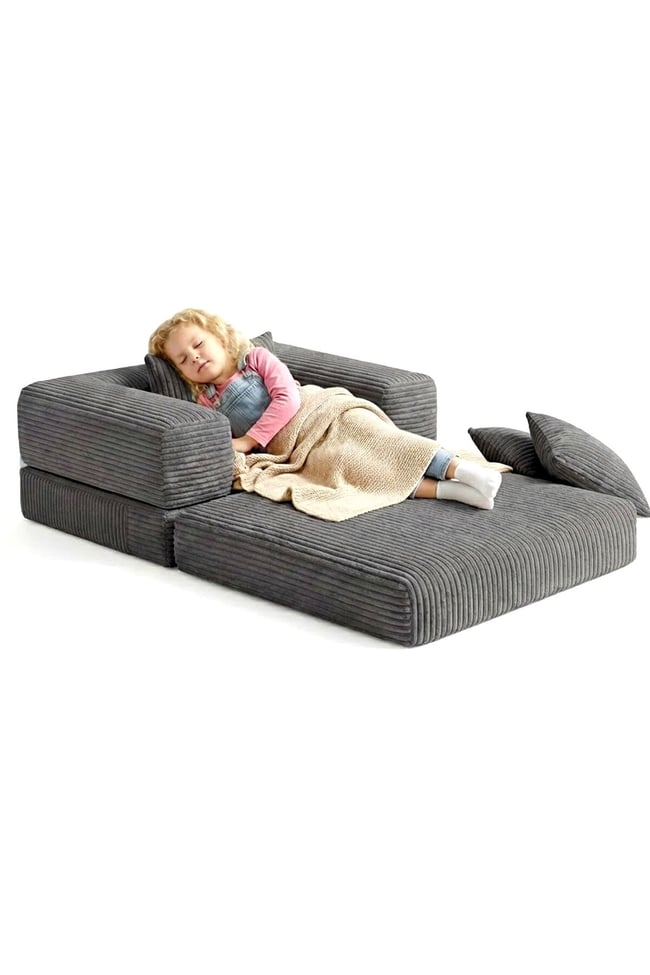 Premium Koyu Gri Fitilli Kadife Modüler Çocuk Koltuğu ve Puf Seti - Bebek Dinlenme Koltuğu- Foamly
Duo Sünger Koltuk - Foamly
