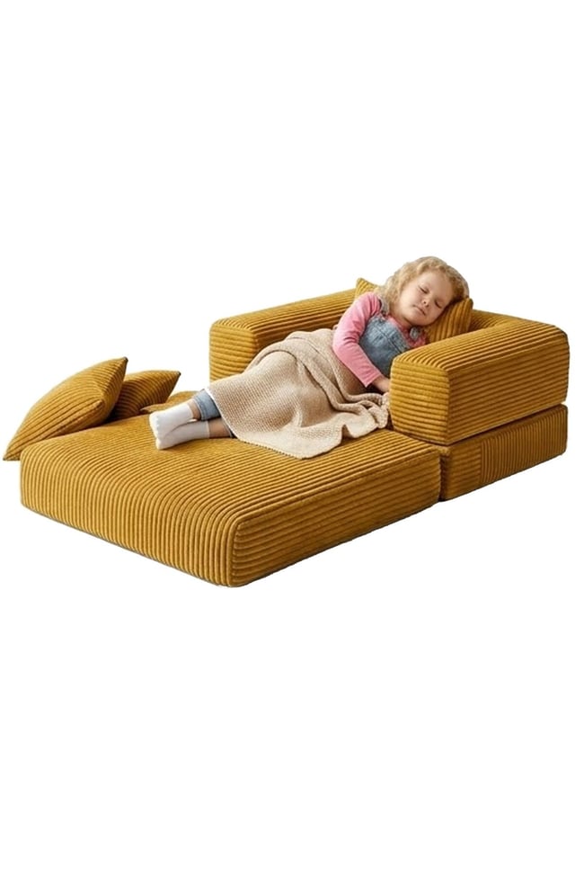 Premium Koyu Gri Fitilli Kadife Modüler Çocuk Koltuğu ve Puf Seti - Bebek Dinlenme Koltuğu- Foamly
Duo Sünger Koltuk - Foamly