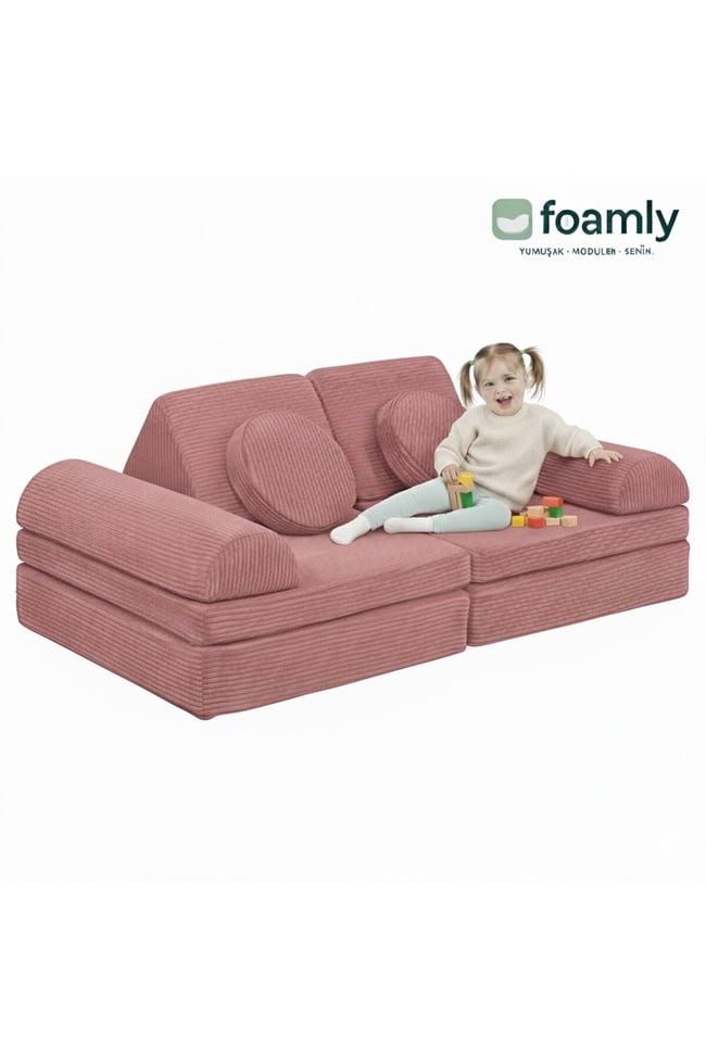 PUZZLE Fitilli Kadife Modüler Çocuk Oyun Minderi Ve Kanepesi Tamamen Sünger- Foamly
Duo Sünger Koltuk - Foamly