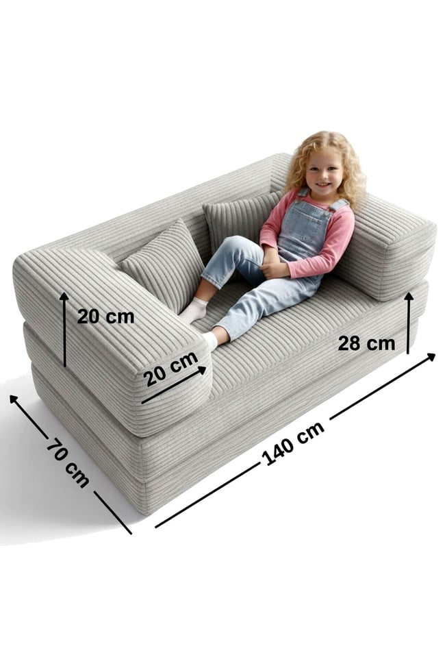 140x70 cm Modüler Çocuk Koltuğu - Fonksiyonel Oyun Minderi ve Kanepe Tamamen Sünger- Foamly
Duo Sünger Koltuk - Foamly
