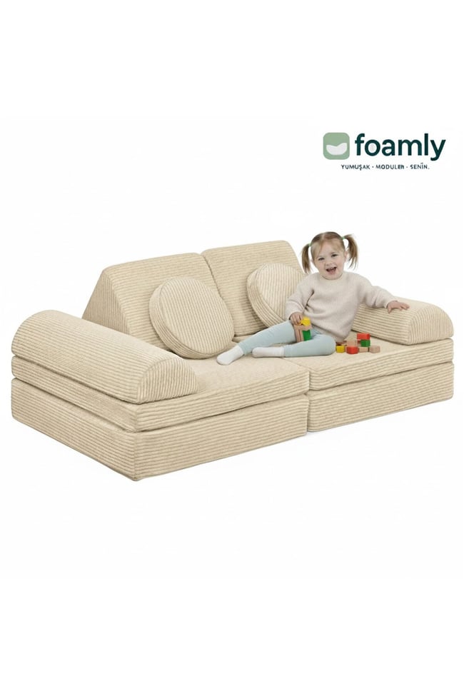PUZZLE Fitilli Kadife Modüler Çocuk Oyun Minderi Ve Kanepesi Tamamen Sünger- Foamly
Duo Sünger Koltuk - Foamly