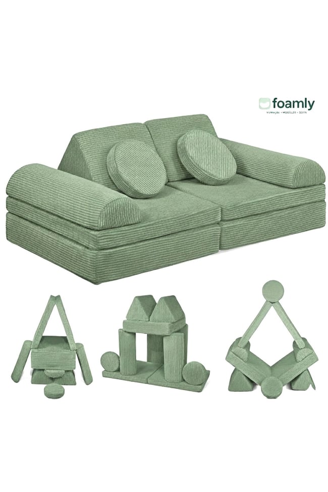 PUZZLE Fitilli Kadife Modüler Çocuk Oyun Minderi Ve Kanepesi Tamamen Sünger- Foamly
Duo Sünger Koltuk - Foamly