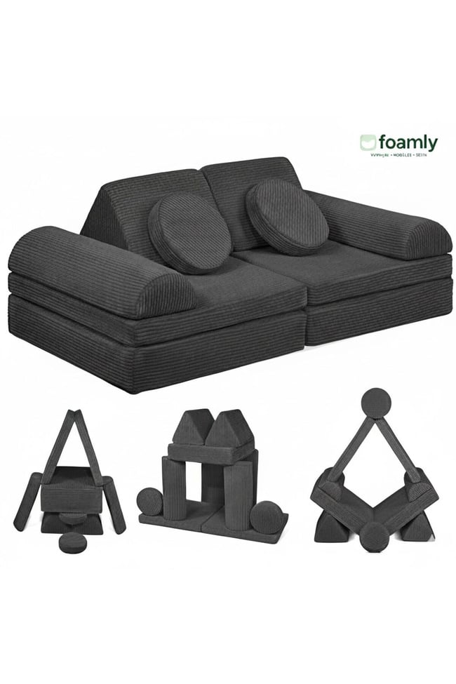 PUZZLE Fitilli Kadife Modüler Çocuk Oyun Minderi Ve Kanepesi Tamamen Sünger- Foamly
Duo Sünger Koltuk - Foamly