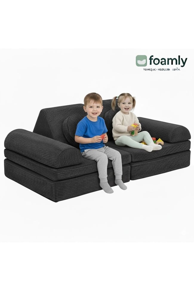 PUZZLE Fitilli Kadife Modüler Çocuk Oyun Minderi Ve Kanepesi Tamamen Sünger- Foamly
Duo Sünger Koltuk - Foamly