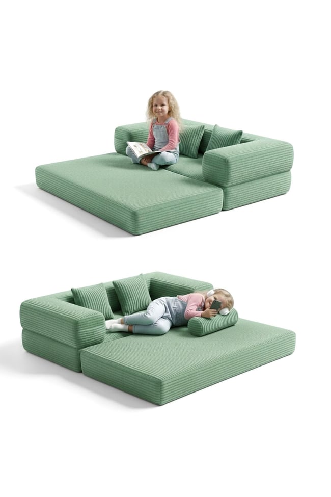 140x70 cm Modüler Çocuk Koltuğu - Fonksiyonel Oyun Minderi ve Kanepe Tamamen Sünger- Foamly
Duo Sünger Koltuk - Foamly