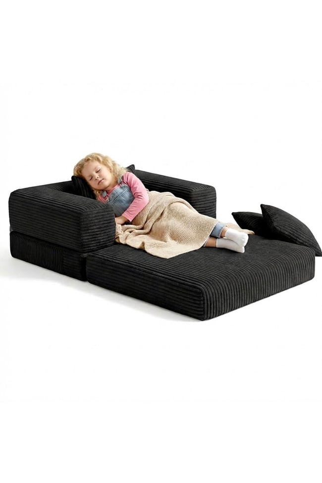 Premium Siyah Fitilli Kadife Modüler Çocuk Koltuğu ve Puf Seti - Bebek Dinlenme Koltuğu- Foamly
Duo Sünger Koltuk - Foamly