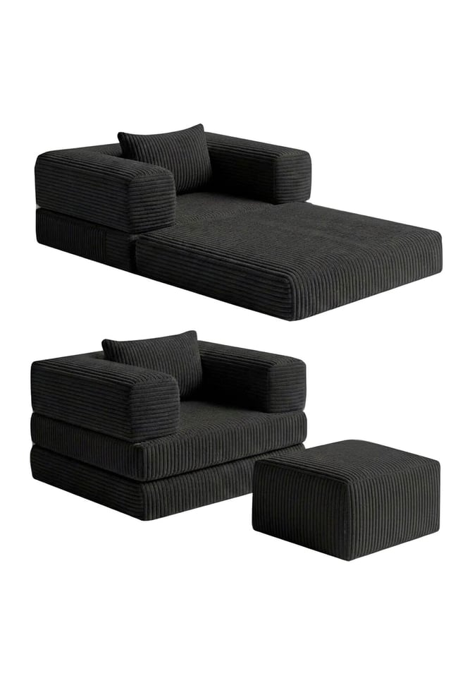 Premium Siyah Fitilli Kadife Modüler Çocuk Koltuğu ve Puf Seti - Bebek Dinlenme Koltuğu- Foamly
Duo Sünger Koltuk - Foamly