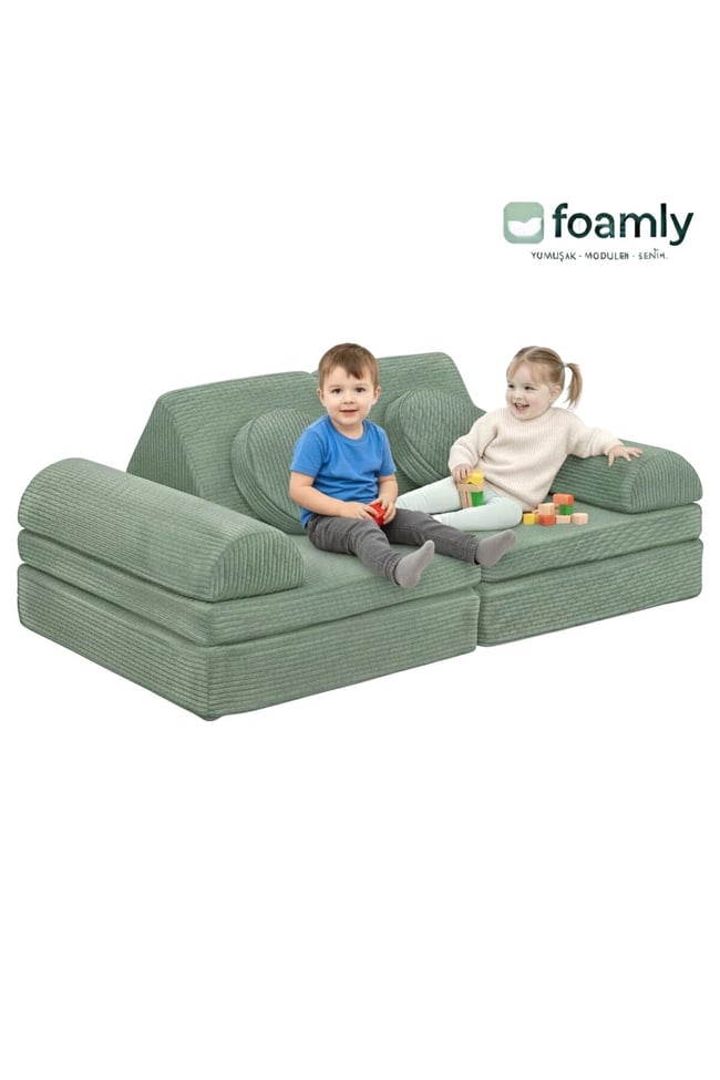 PUZZLE Fitilli Kadife Modüler Çocuk Oyun Minderi Ve Kanepesi Tamamen Sünger- Foamly
Duo Sünger Koltuk - Foamly