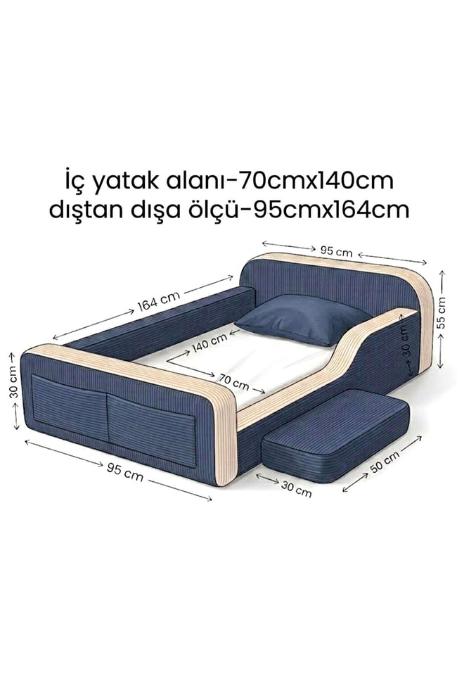 Modüler Tamamen Sünger Anne Yanı Yer Yatağı - Fitilli Kadife Korumalı Çocuk Yatağı & Basamaklı Uyku Yuvası- Foamly
Duo Sünger Koltuk - Foamly