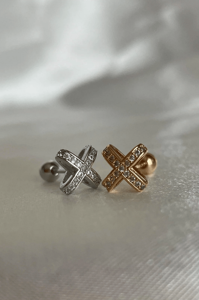 Çarpı Tragus Küpe 