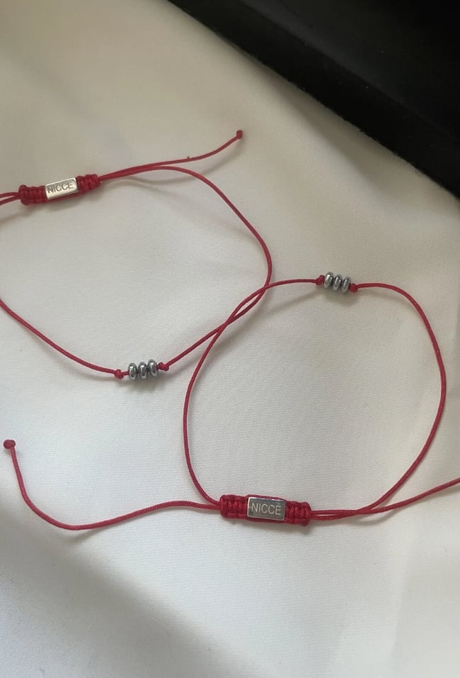 Handmade Kırmızı Line Bileklik