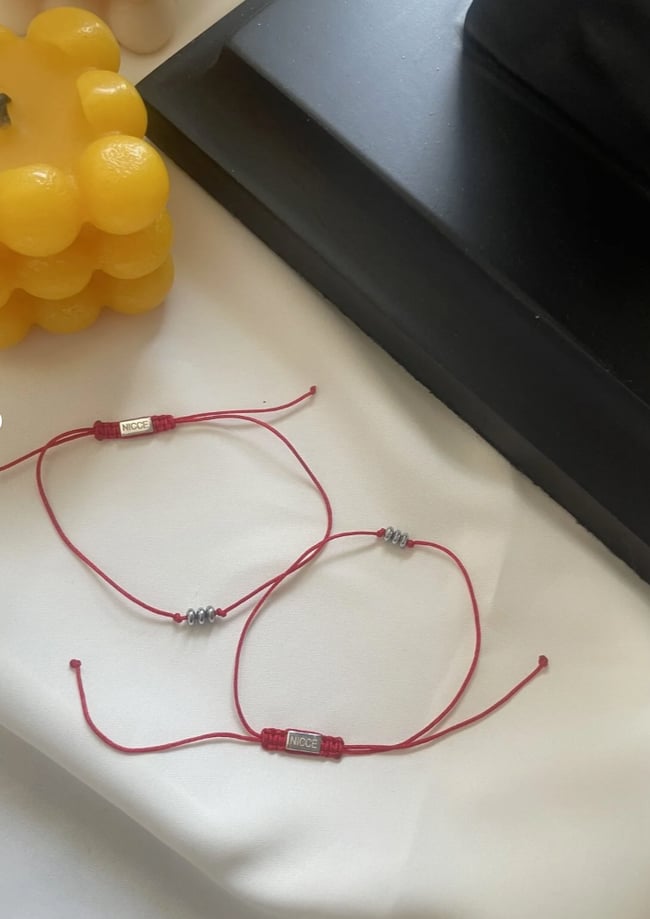 Handmade Kırmızı Line Bileklik