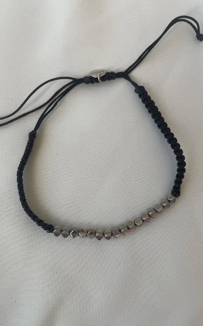 Natural Stone Crystal Grey Handmade Bileklik