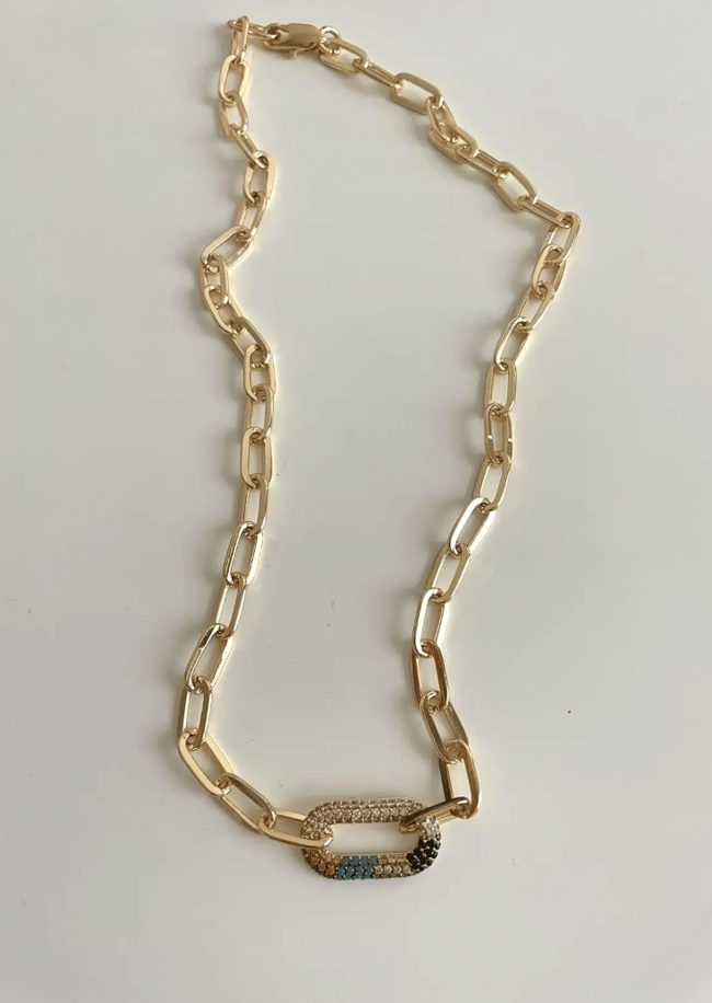 Renkli Oval Kolye