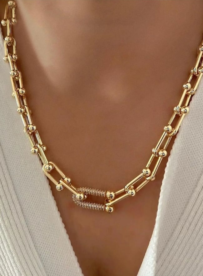 Taşlı Tiffany Kolye