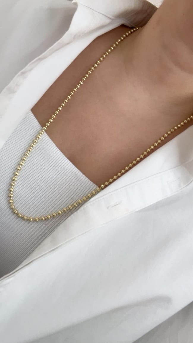 14K Gold Vip Seri Dorika Kolye 70cm