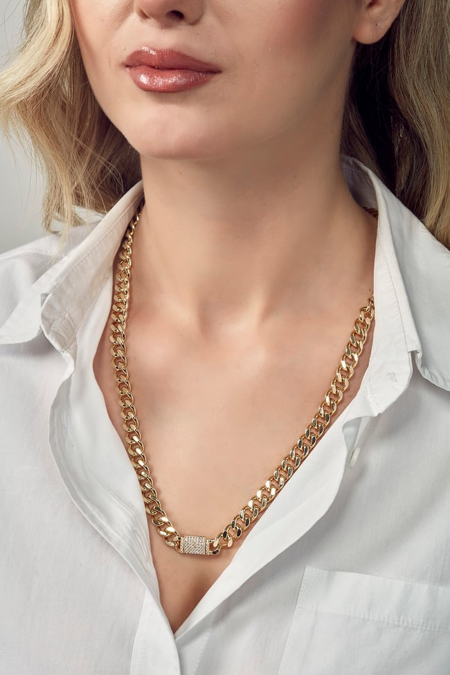 14K Gold Vip Seri Gourmet Kolye Bileklik Set 
