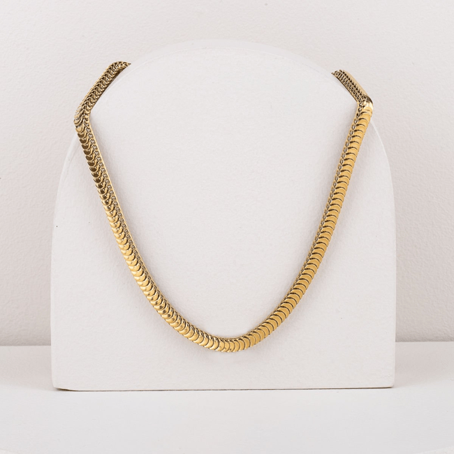 Çelik Balık Sırtı Kolye 45cm