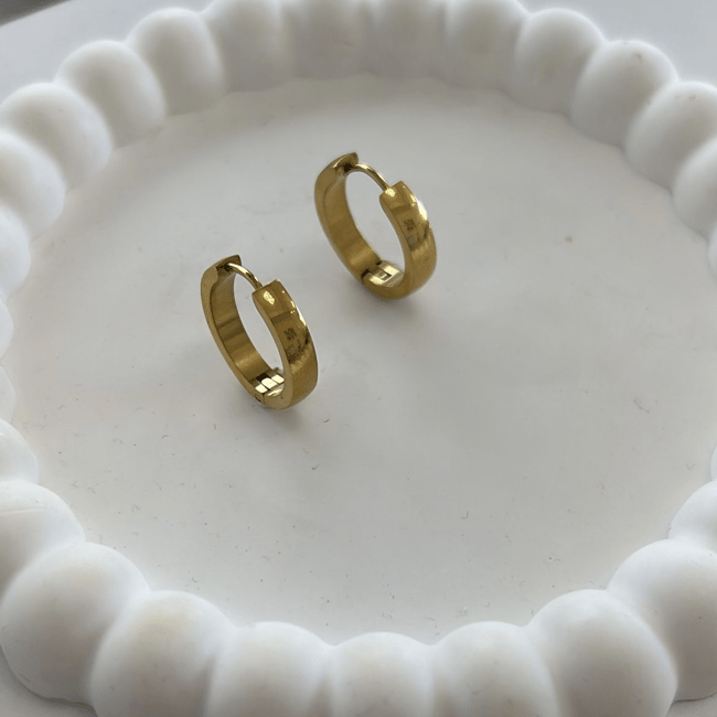 Çelik Klasik Halka Küpe 1,5cm