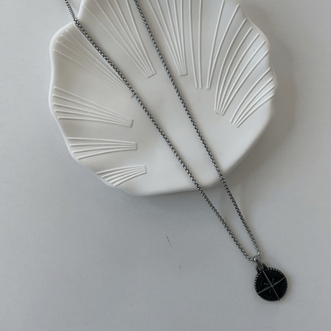Çelik Kutup Yıldızlı Kolye 60cm