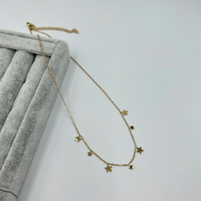 Çelik Yıldızlı Kolye 50cm