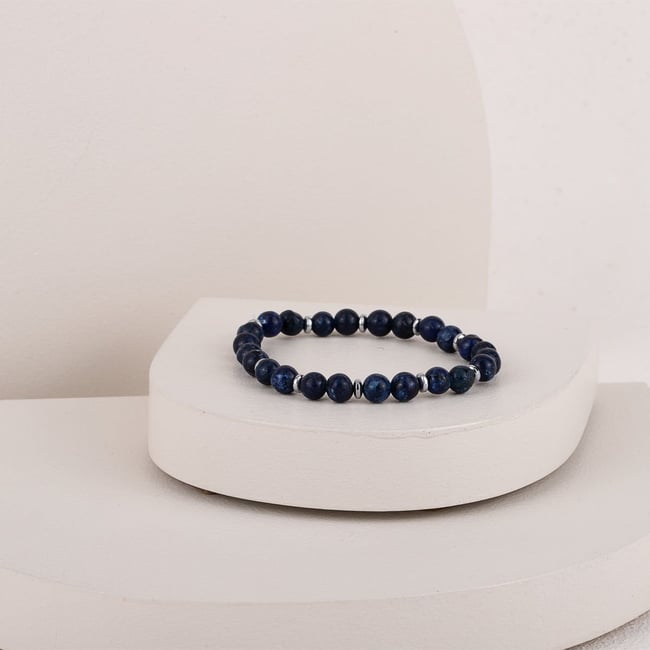Dark Blue Cam Boncuk Bileklik
