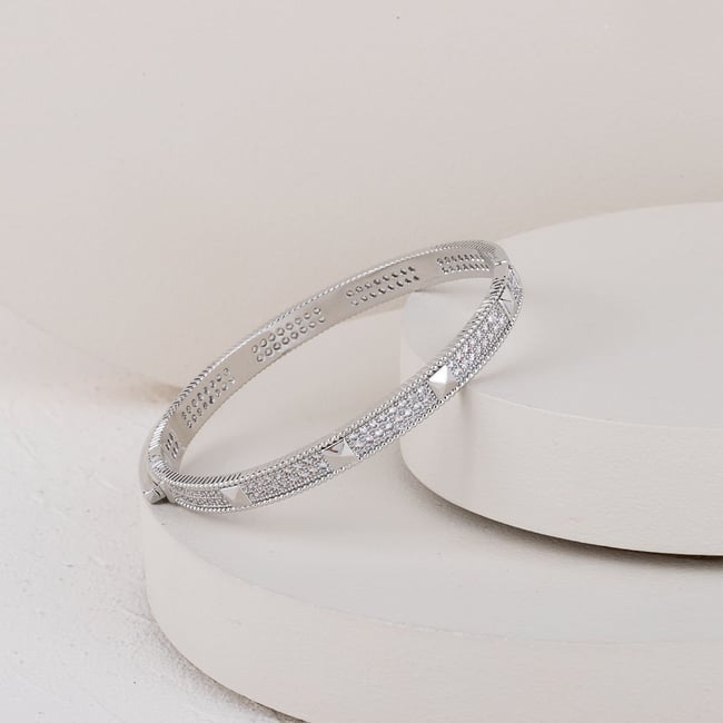 İthal Zirkon Taşlı Kelepçe 17 cm