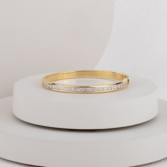 İthal Zirkon Taşlı Kelepçe 17 cm