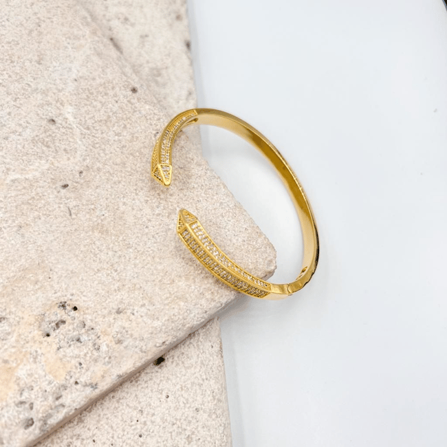 İthal Zirkon Taşlı Kelepçe 17 cm
