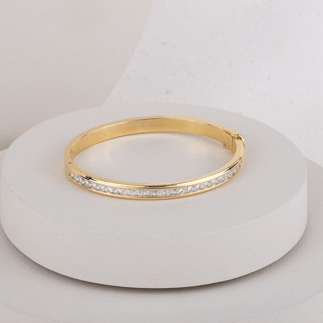İthal Zirkon Taşlı Kelepçe 17 cm