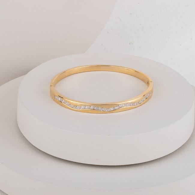 İthal Zirkon Taşlı Kelepçe 17 cm
