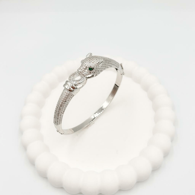 İthal Zirkon Taşlı Snake Kelepçe 17 cm