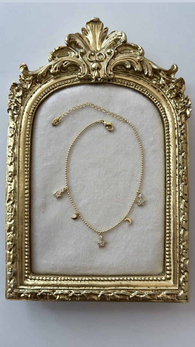 Özel Seri 14k Gold Ay Yıldızlı Halhal 25cm